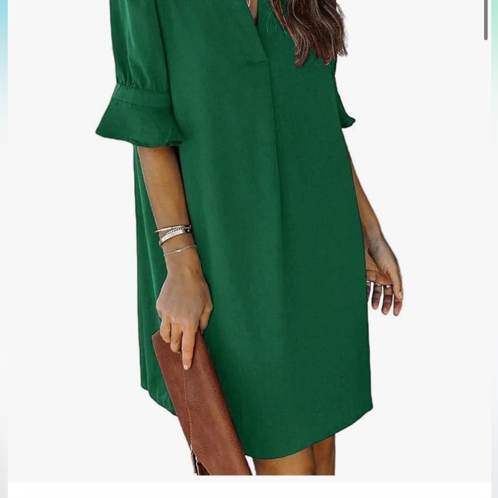Elegant Green Women's Dress Cocktail Wedding short - Picture 2 of 5